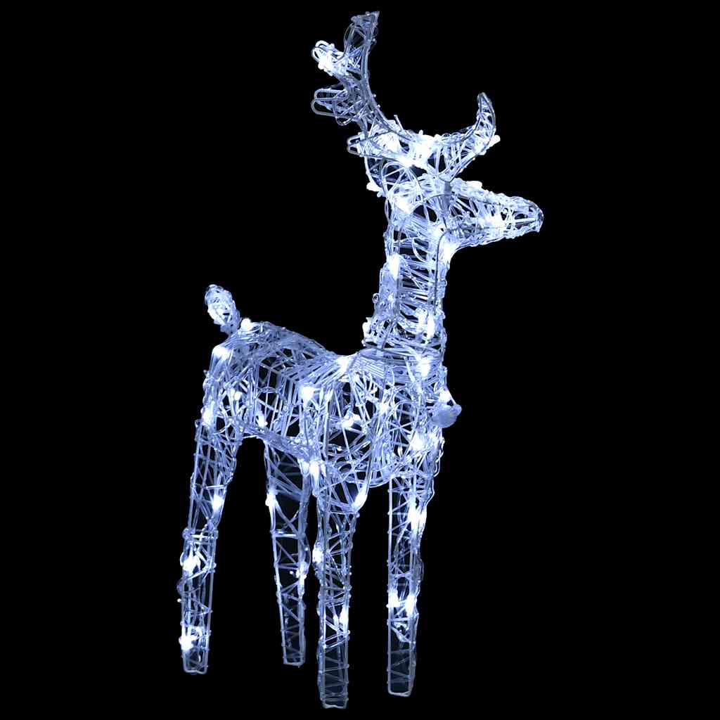Božićni sobovi 2 kom hladni bijeli 80 LED žarulja akrilni