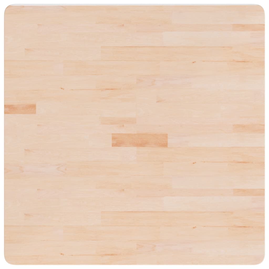 Četvrtasta stolna ploča 80 x 80 x 2,5 cm netretirana hrastovina
