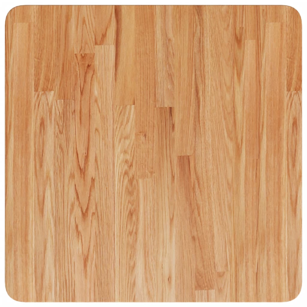 Četvrtasta stolna ploča svjetlosmeđa 50x50x1,5 cm od hrastovine