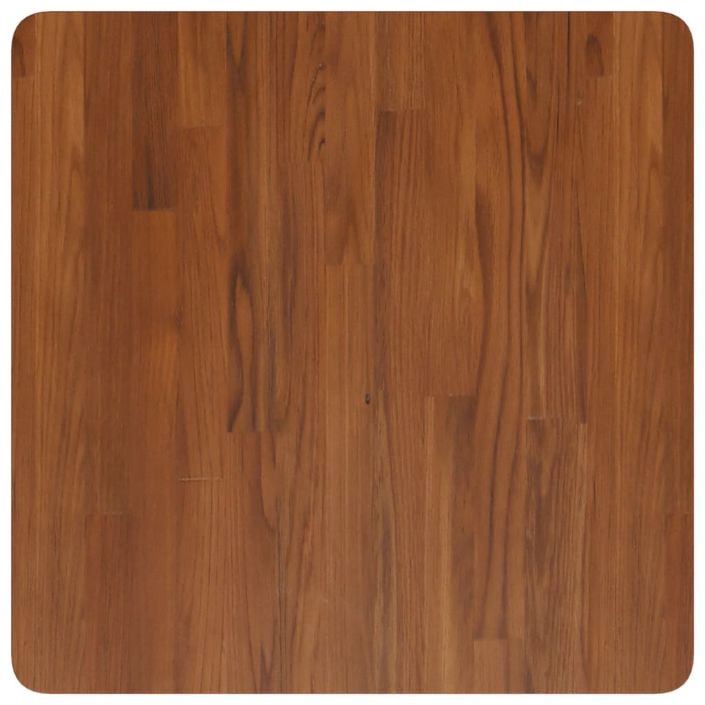 Četvrtasta stolna ploča smeđa 60x60x2,5 cm tretirana hrastovina