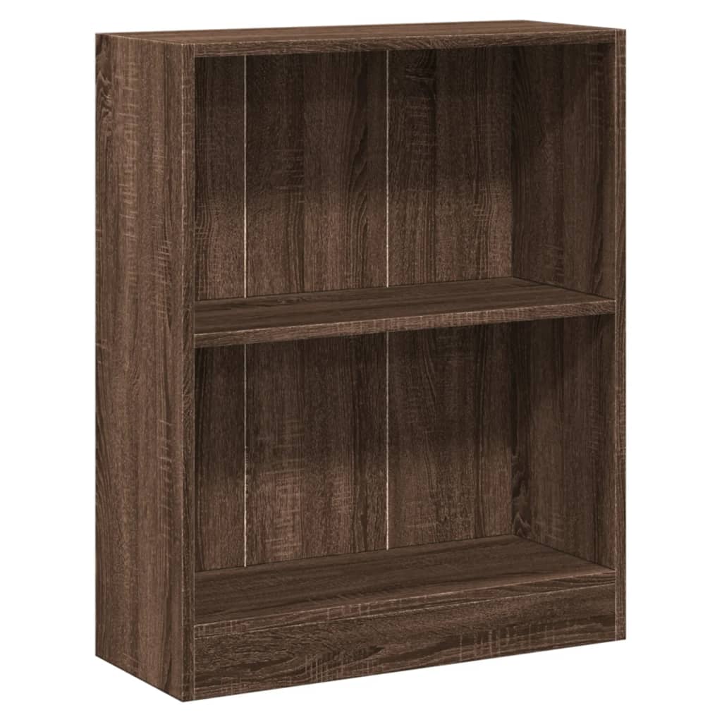 Polica za knjige smeđi hrast 60x24x76 cm konstruirano drvo