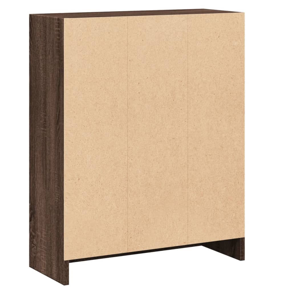 Polica za knjige smeđi hrast 60x24x76 cm konstruirano drvo