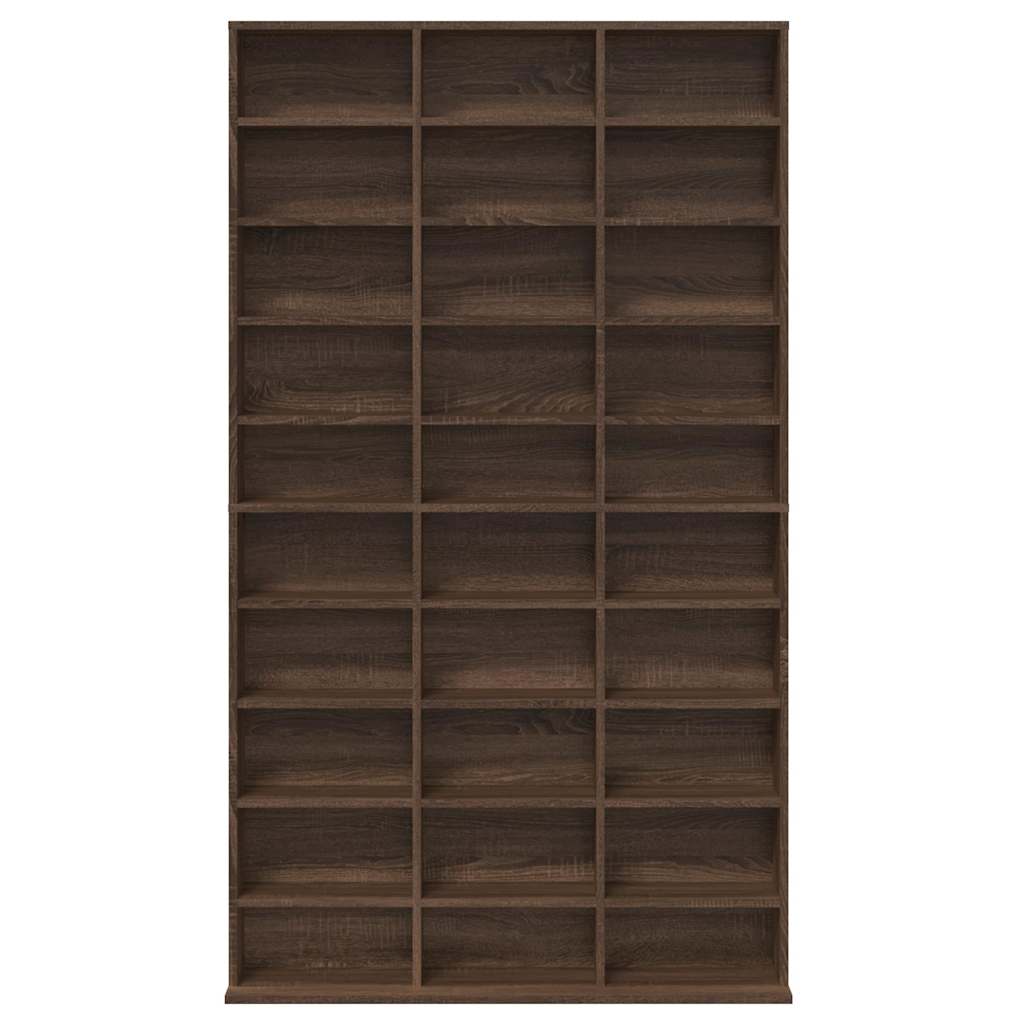 Ormarić za CD-ove smeđi hrast 102x23x177,5 cm konstruirano drvo