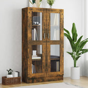 Vitrina boja dimljenog hrasta 82,5 x 30,5 x 185,5 cm drvena