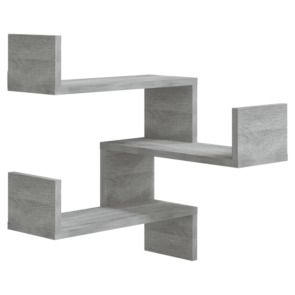 Kutne zidne police 2 kom hrast sonoma 40 x 40 x 50 cm drvene