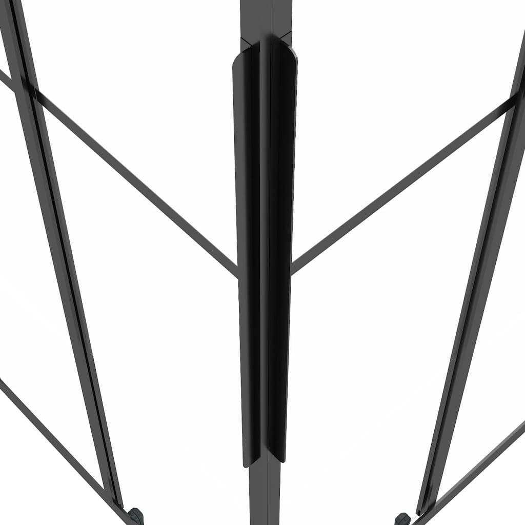 Tuš-kabina napola matirana ESG 80 x 80 x 180 cm crna