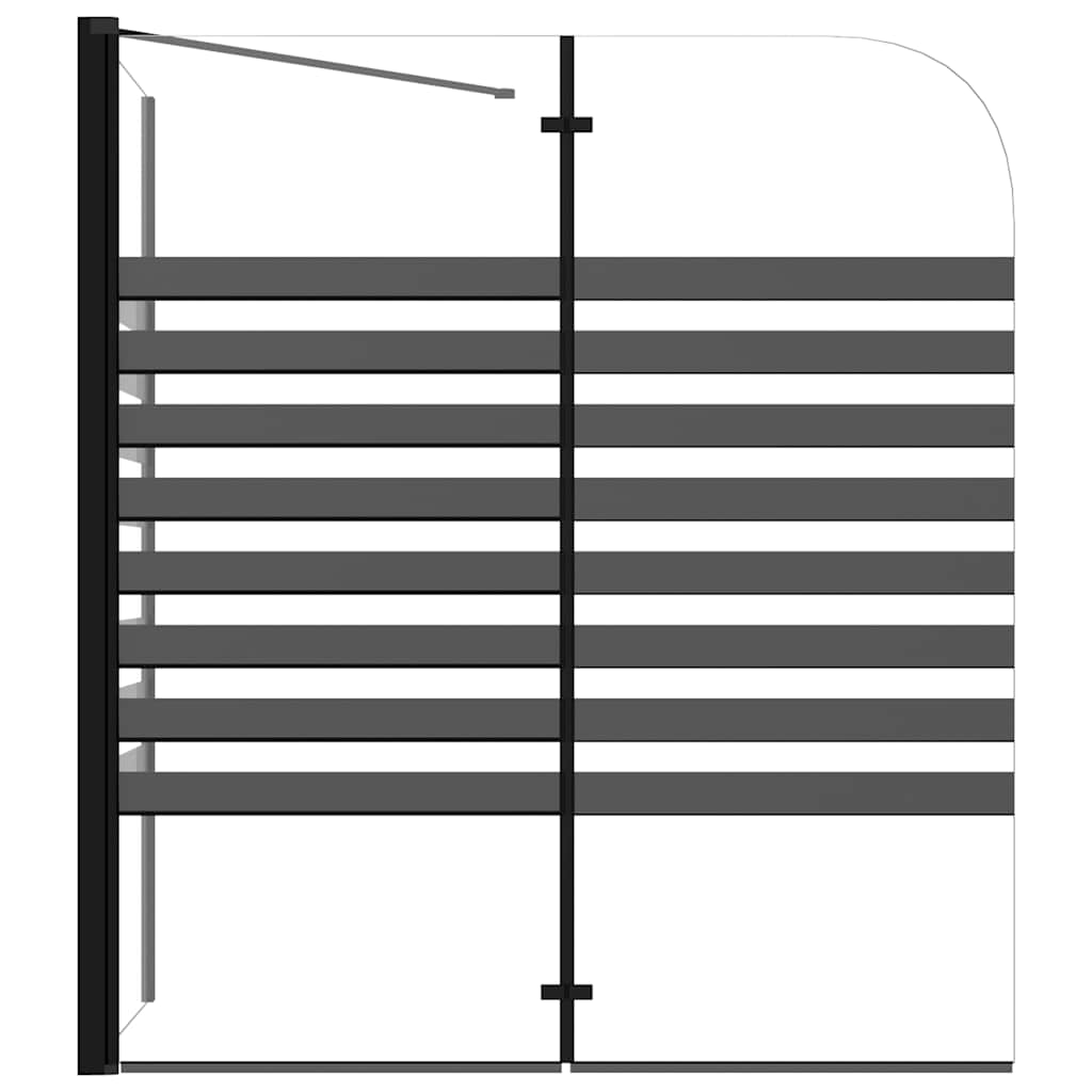 Prugasta tuš-kabina 120 x 68 x 130 cm od kaljenog stakla