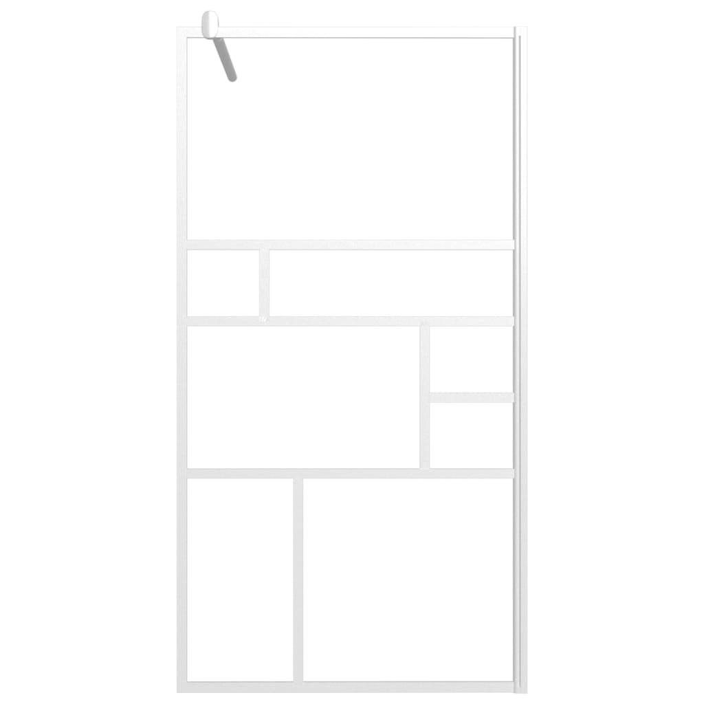 Pregrada za tuš 100 x 195 cm sa staklom ESG bijela