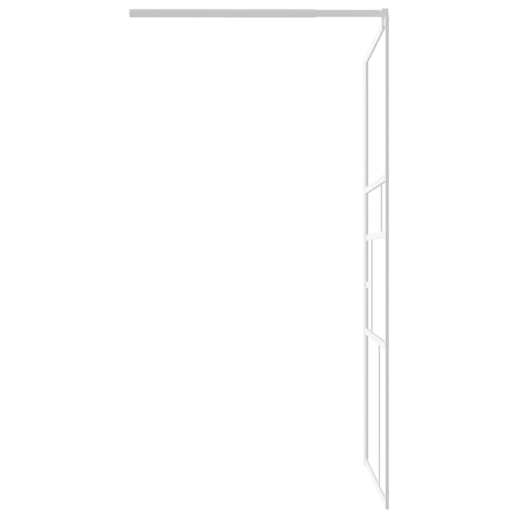 Pregrada za tuš 100 x 195 cm sa staklom ESG bijela
