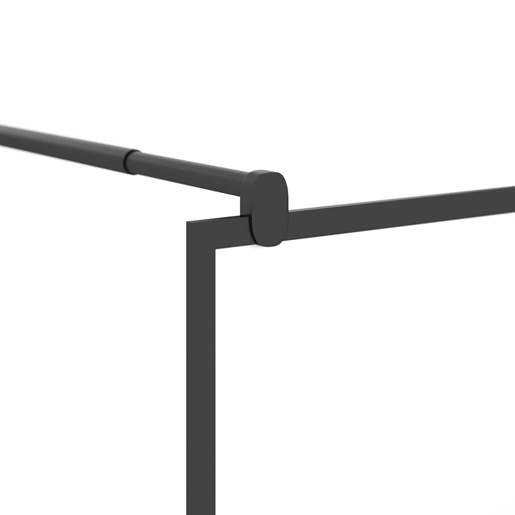 Pregrada za tuš 80 x 195 cm staklo ESG s uzorkom kamena crna