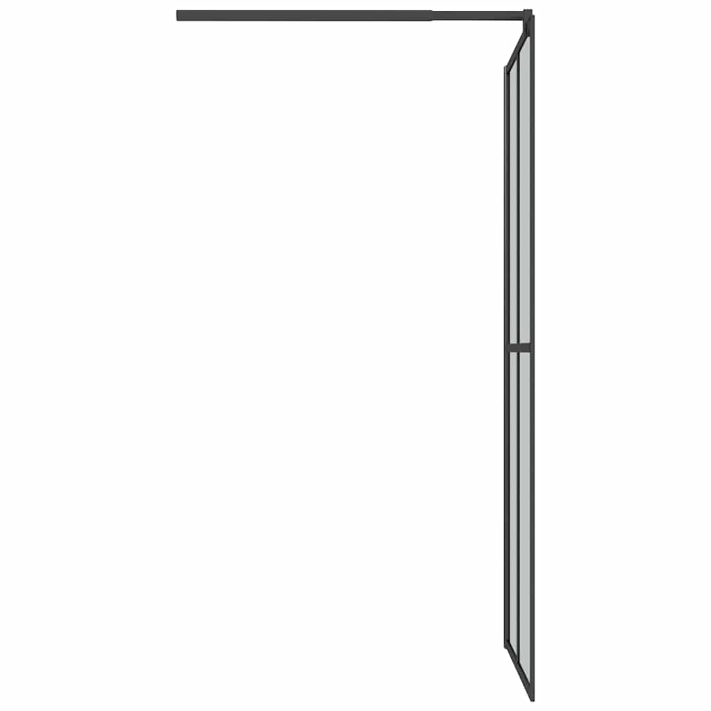 Pregrada za tuš 80 x 195 cm od tamnog kaljenog stakla