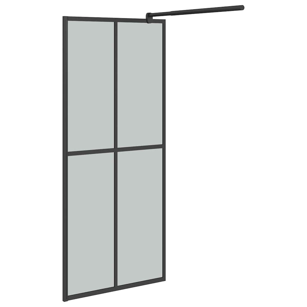 Pregrada za tuš 80 x 195 cm od tamnog kaljenog stakla