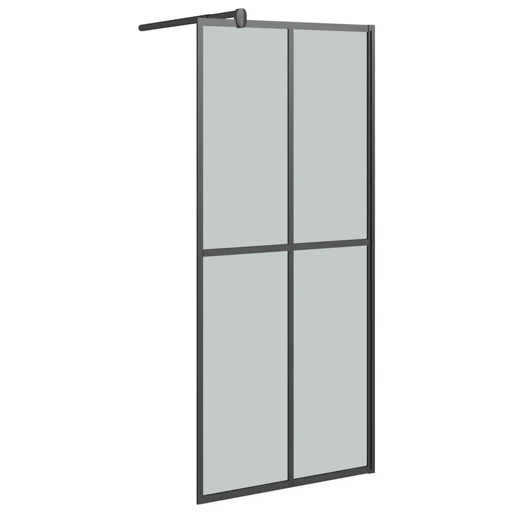 Pregrada za tuš 90 x 195 cm od tamnog kaljenog stakla