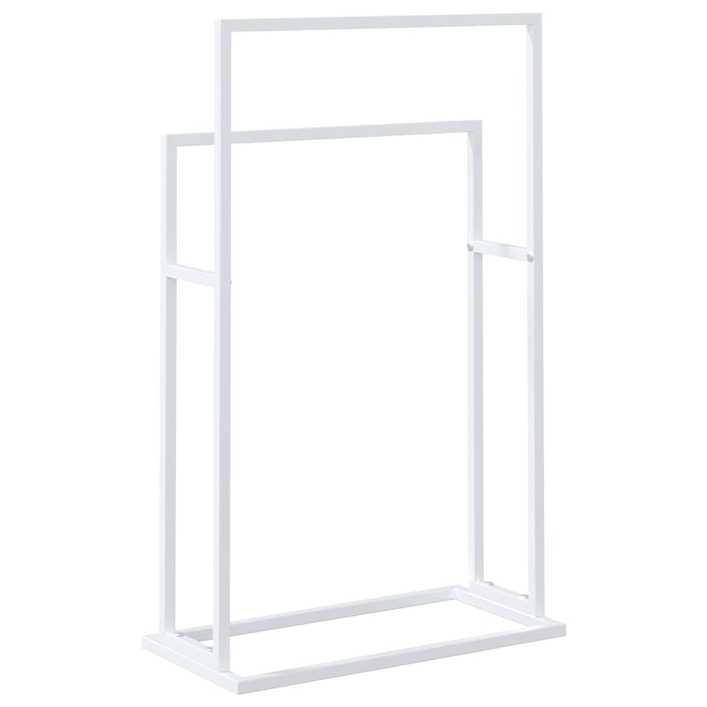 Samostojeći stalak za ručnike bijeli 48 x 24 x 78,5 cm željezni