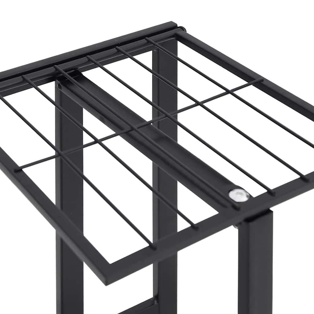 Stalak za cvijeće s 5 katova 44 x 23 x 100 cm crni željezni
