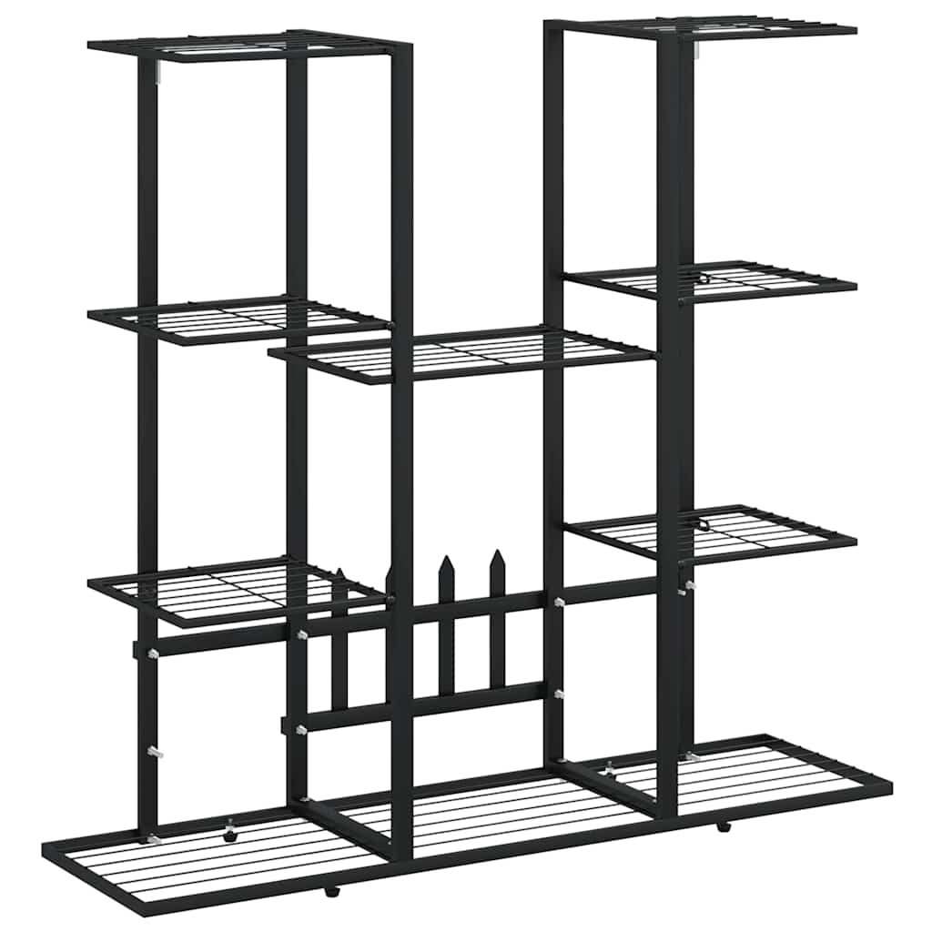 Stalak za cvijeće 94,5 x 25 x 89 cm crni željezni