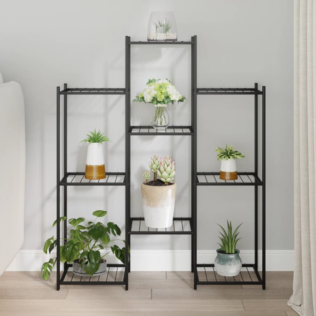 Stalak za cvijeće 83 x 25 x 100 cm crni željezni