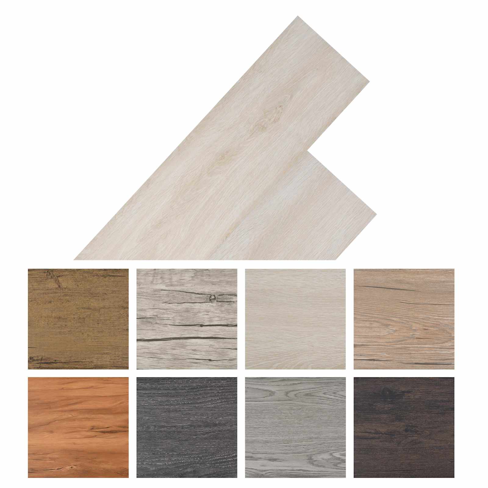 Podne daske 18 pcs Hrast klasično bijeli 2,51 m² PVC