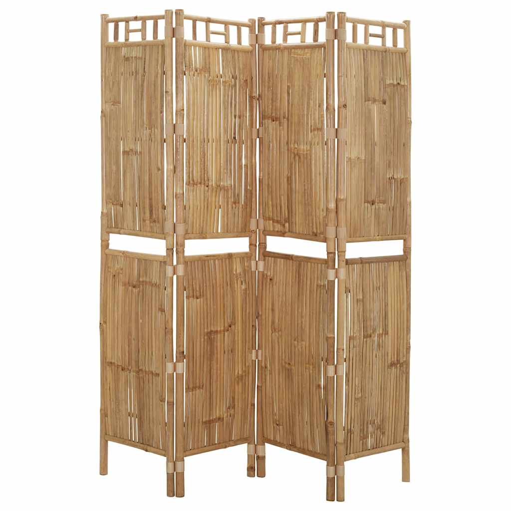 Sobna pregrada s 4 panela od bambusa 160 x 180 cm