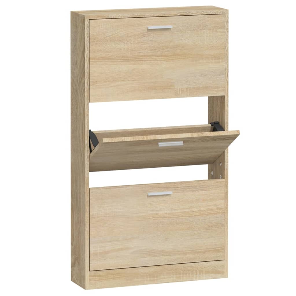 Ormarić za cipele boja hrasta 59x17x108 cm konstruirano drvo