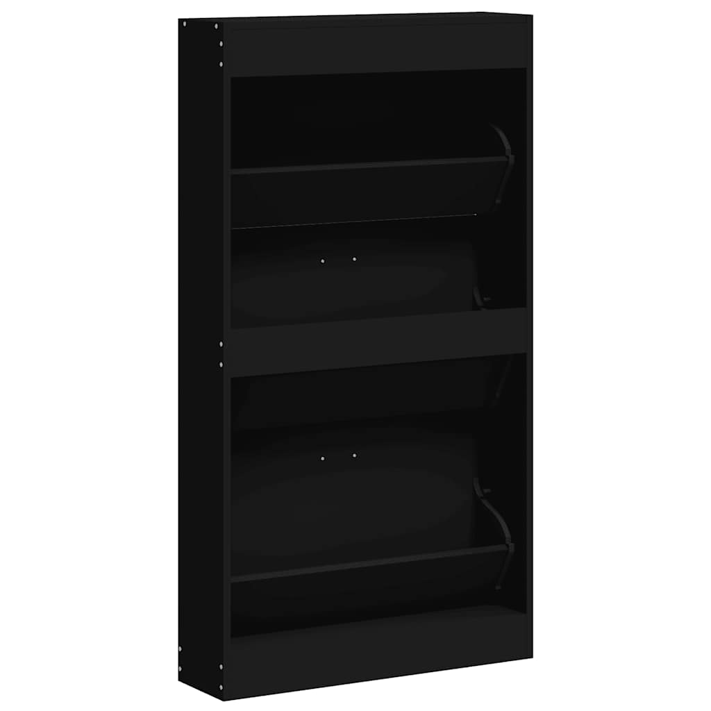 Ormarić za cipele crni 59x17x108 cm od konstruiranog drva