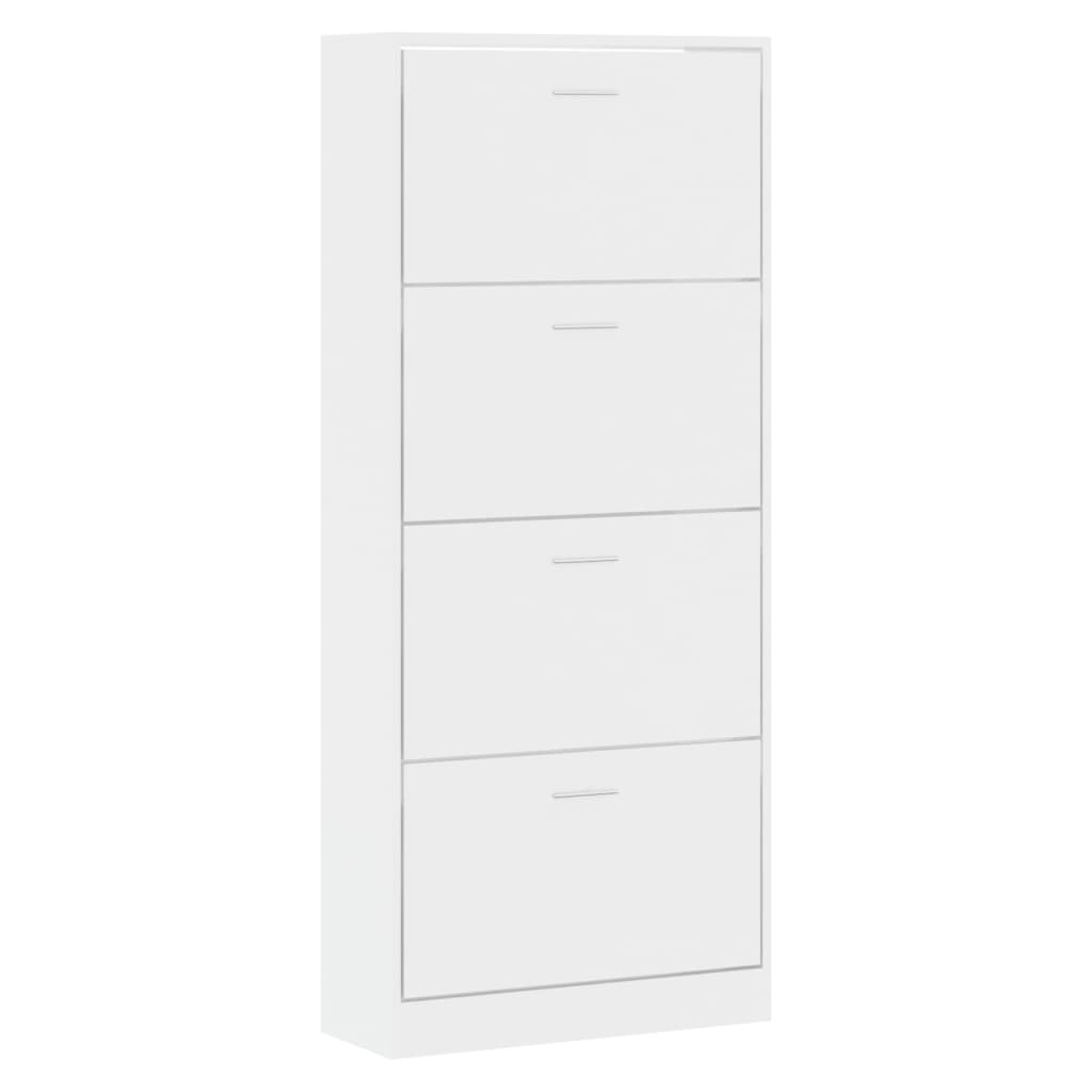 Ormarić za cipele sjajni bijeli 63x24x147 cm konstruirano drvo