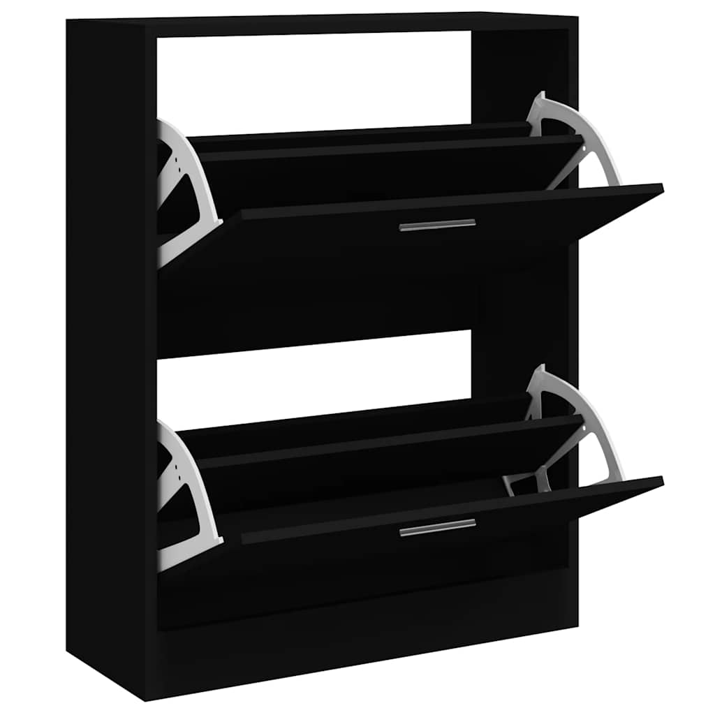 Ormarić za cipele crni 63 x 24 x 81 cm od konstruiranog drva