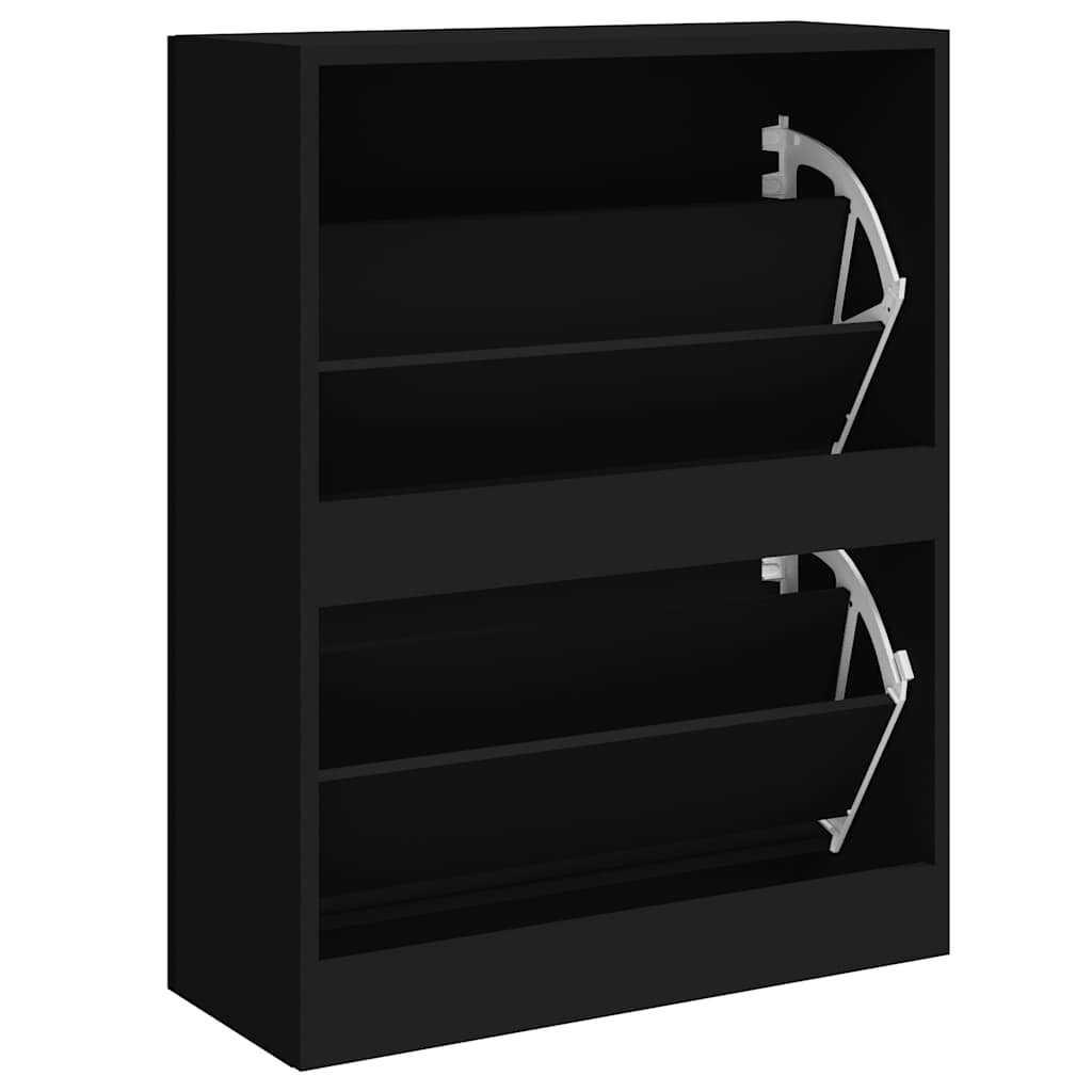Ormarić za cipele crni 63 x 24 x 81 cm od konstruiranog drva