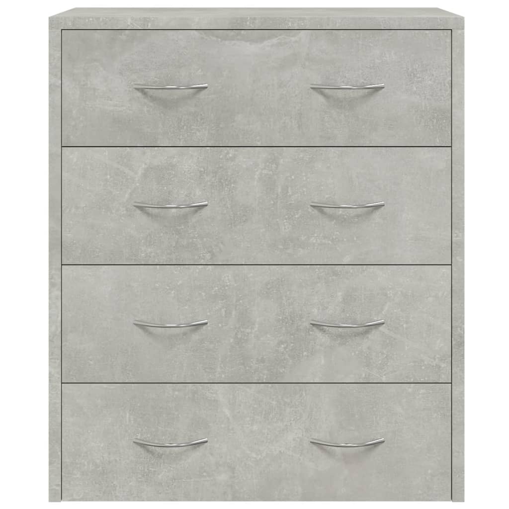 Komoda s 4 ladice 60 x 30,5 x 71 cm siva boja betona