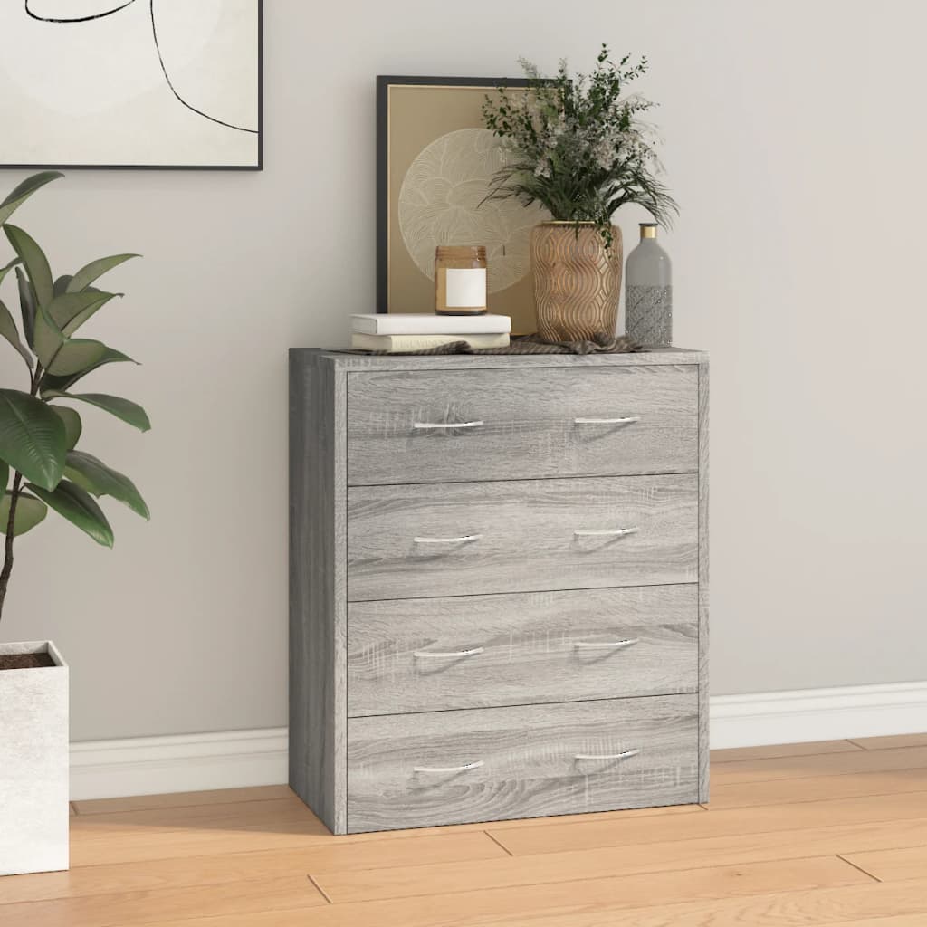 Komoda s 4 ladice 60 x 30,5 x 71 cm boja hrasta sonome
