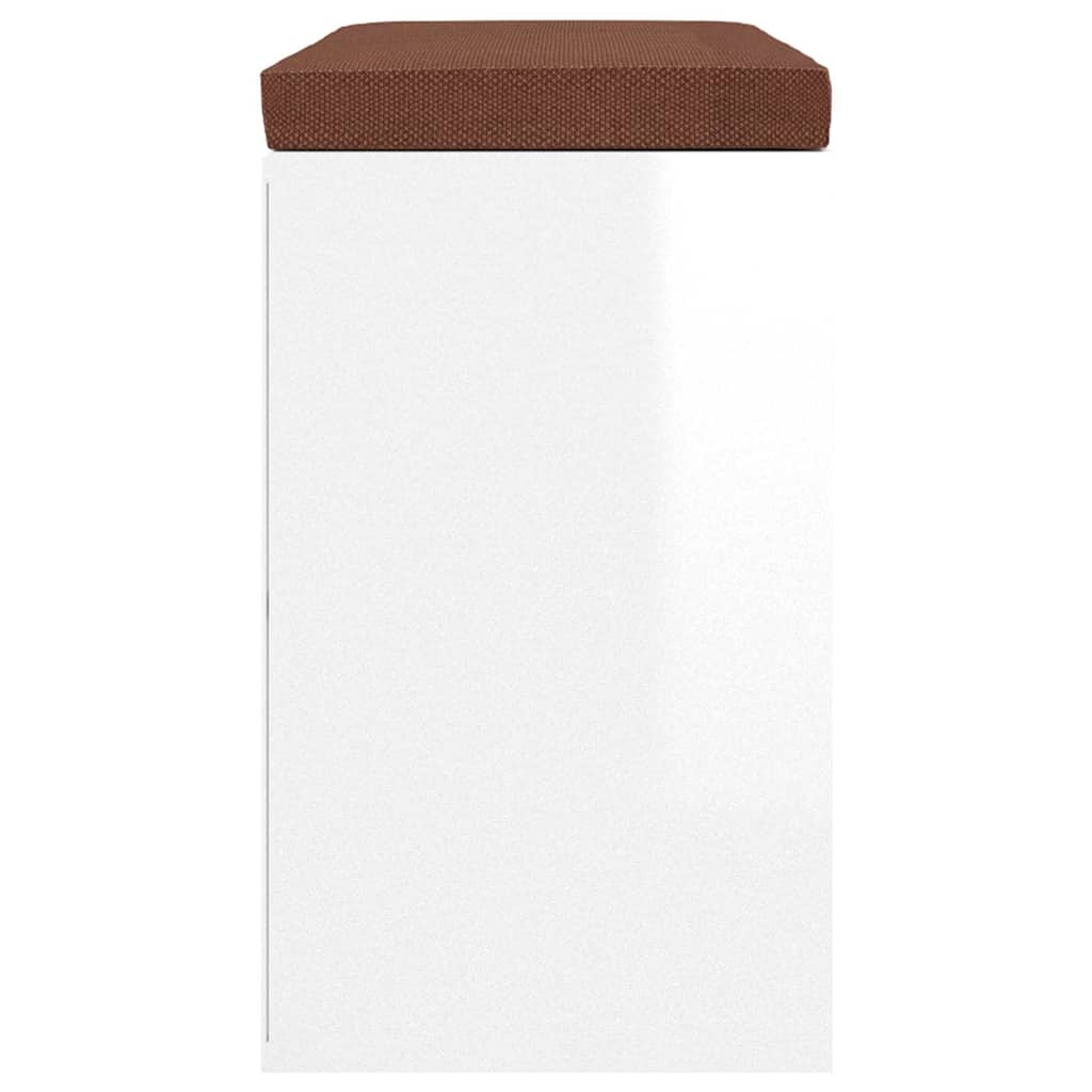 Klupa za cipele sjajna bijela 103x30x48 cm konstruirano drvo