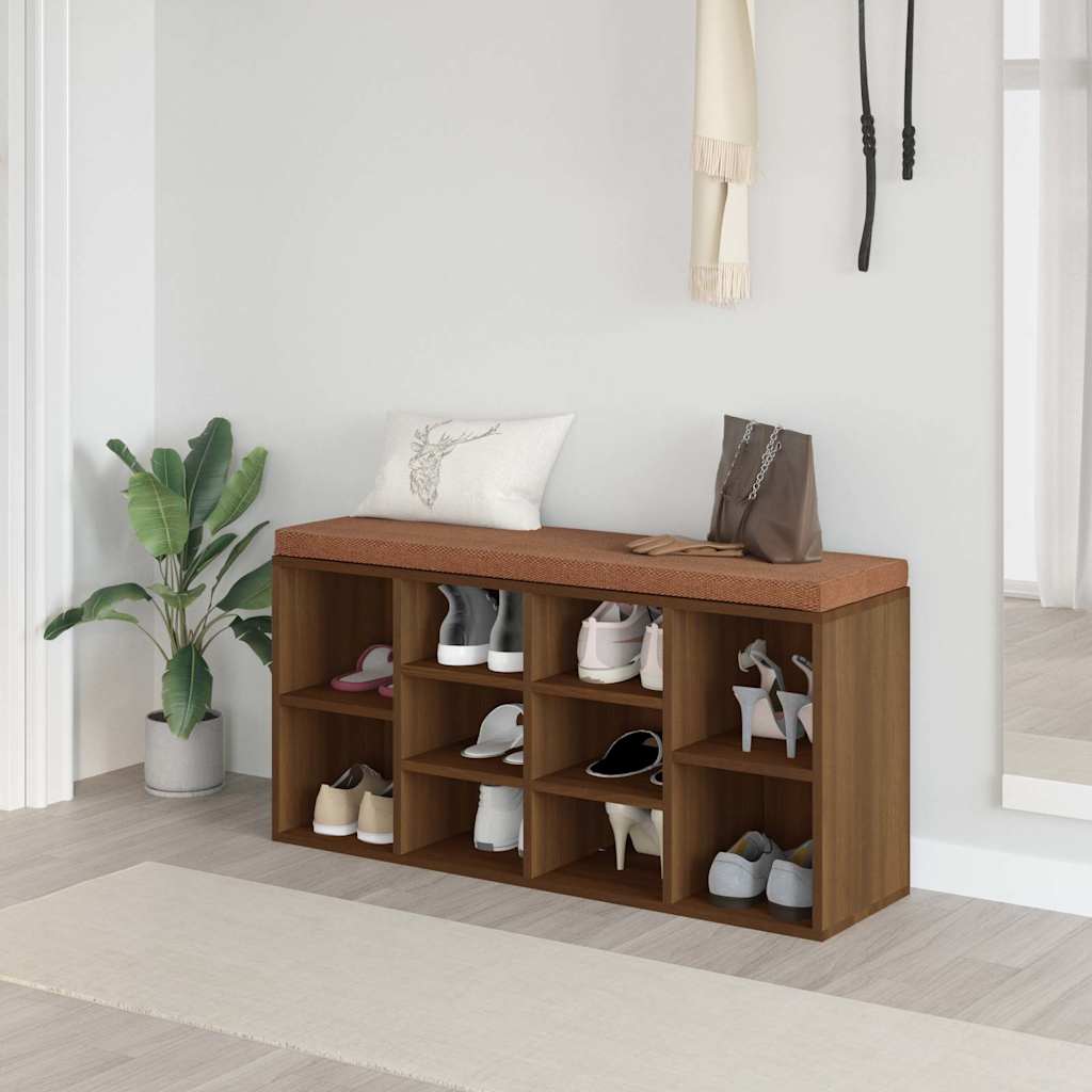 Klupa za cipele boja hrasta 103x30x48 cm konstruirano drvo