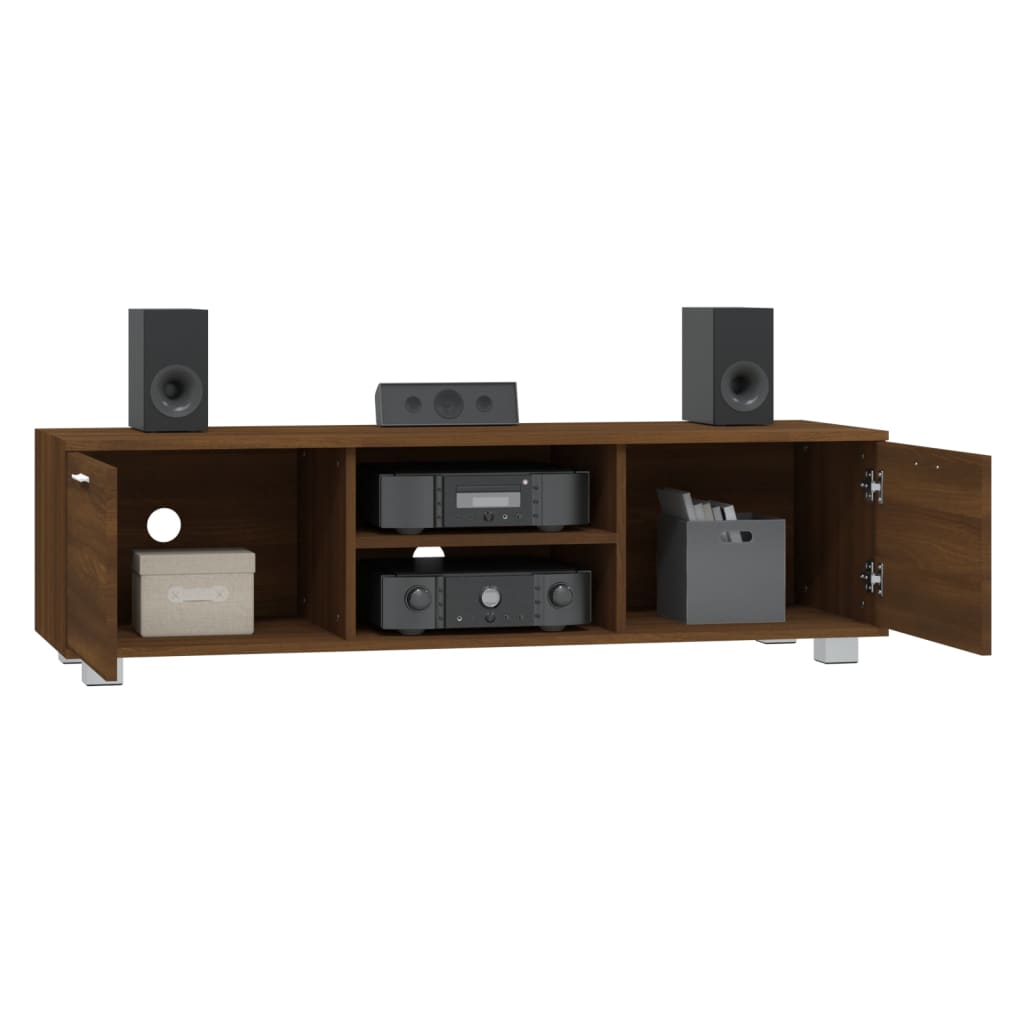 TV ormarić smeđa boja hrasta 140x40,5x35 cm konstruirano drvo