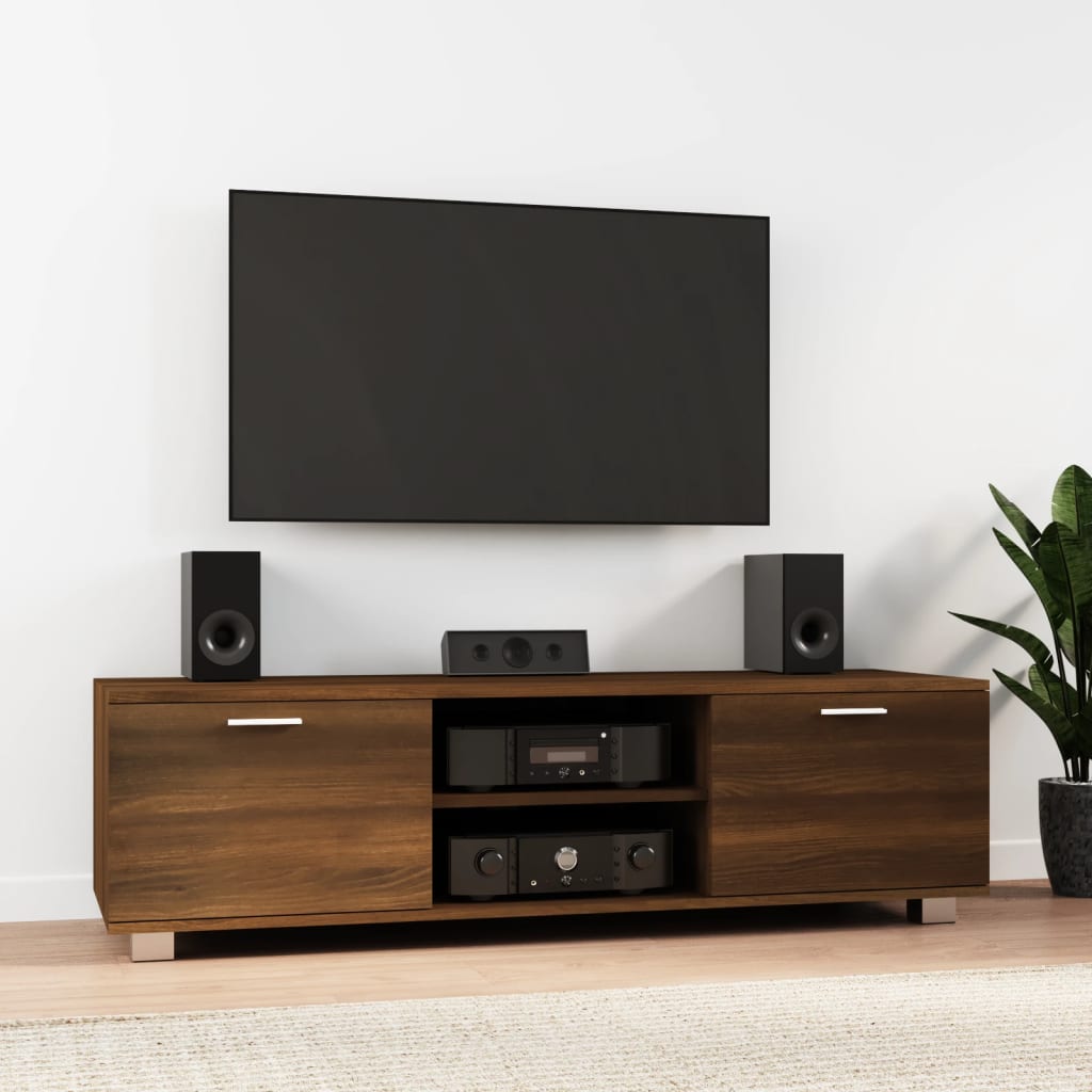 TV ormarić smeđa boja hrasta 140x40,5x35 cm konstruirano drvo