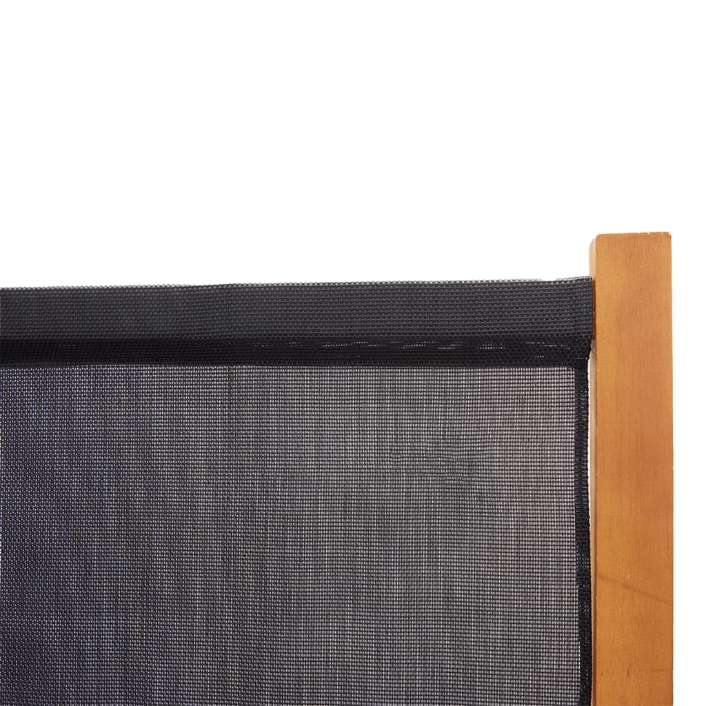 Sobna pregrada s 4 panela crna 280 x 180 cm