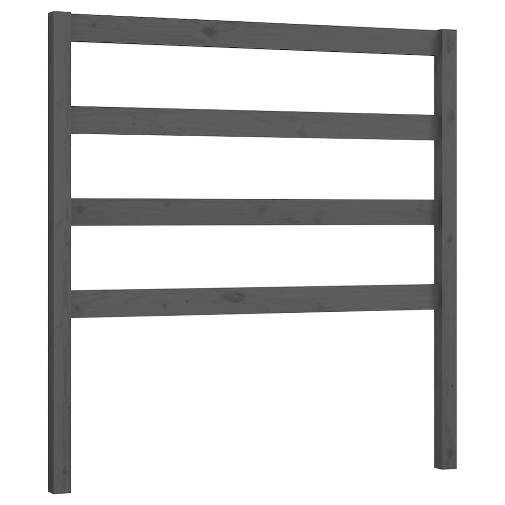 Uzglavlje za krevet sivo 106 x 4 x 100 cm od masivne borovine