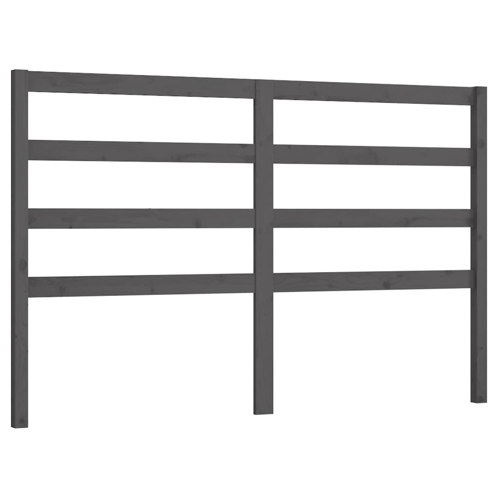 Uzglavlje za krevet sivo 166 x 4 x 100 cm od masivne borovine
