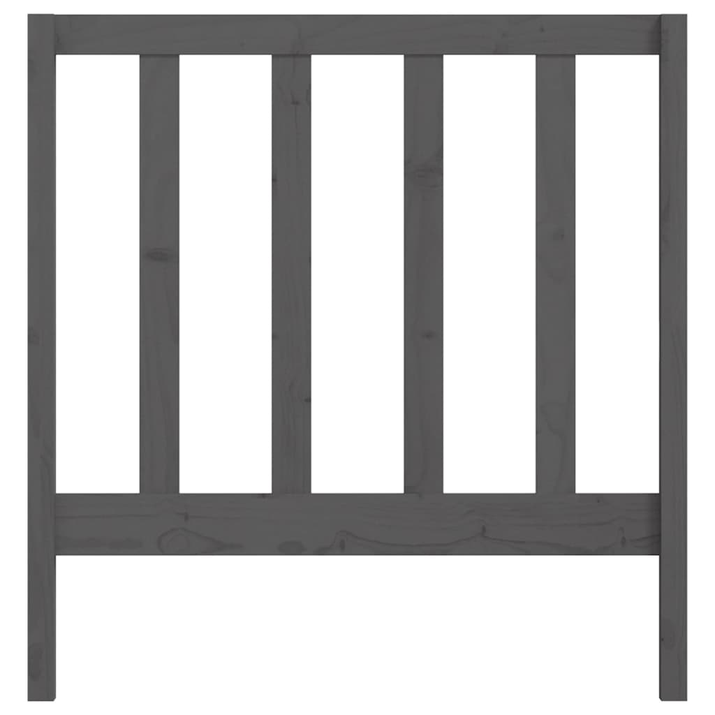 Uzglavlje za krevet sivo 81 x 4 x 100 cm od masivne borovine