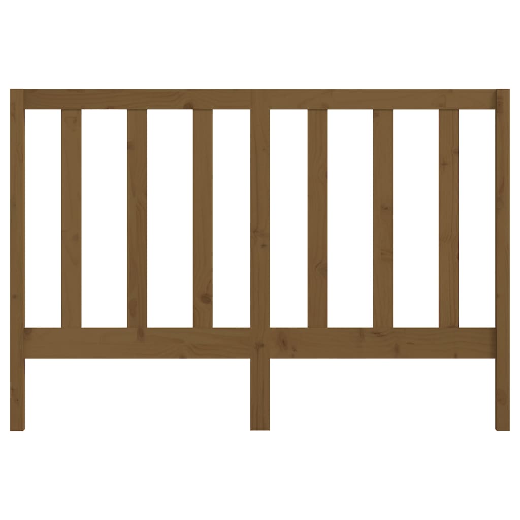 Uzglavlje za krevet boja meda 126 x 4 x 100 cm masivna borovina