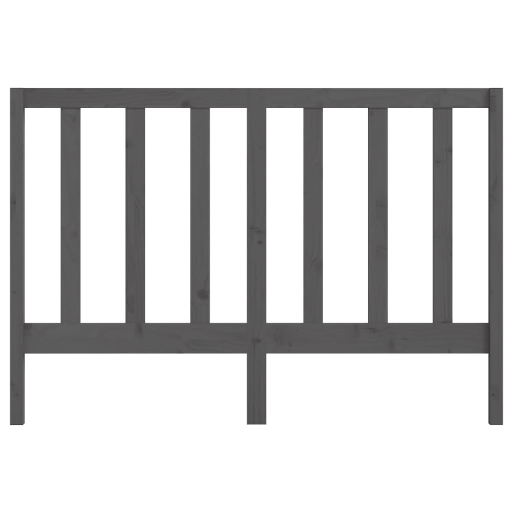 Uzglavlje za krevet sivo 141 x 4 x 100 cm od masivne borovine