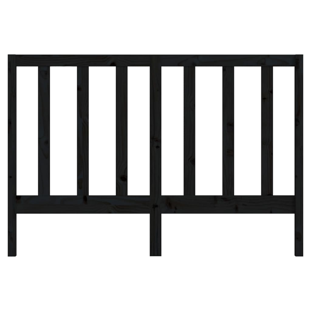 Uzglavlje za krevet crno 146 x 4 x 100 cm od masivne borovine