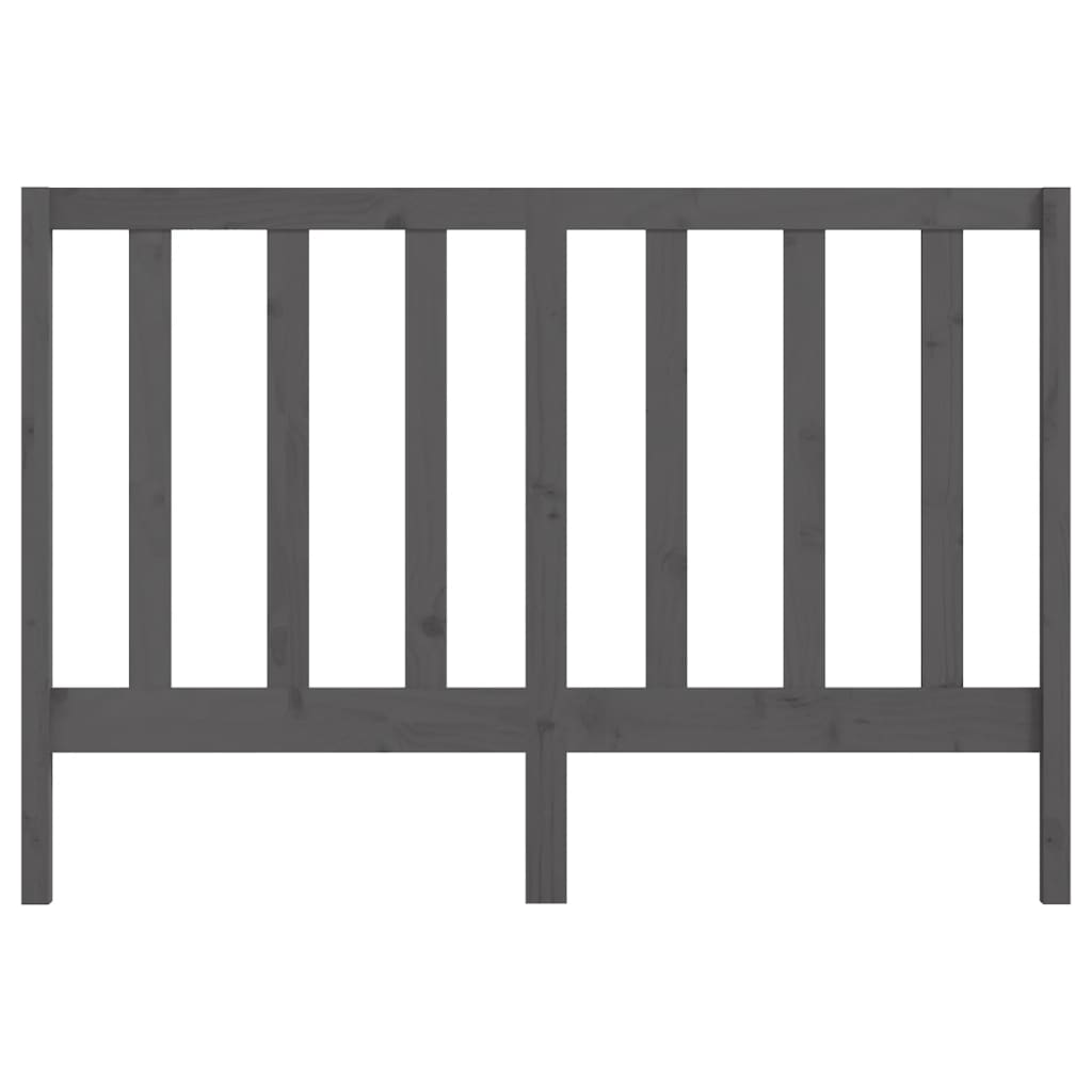 Uzglavlje za krevet sivo 166 x 4 x 100 cm od masivne borovine