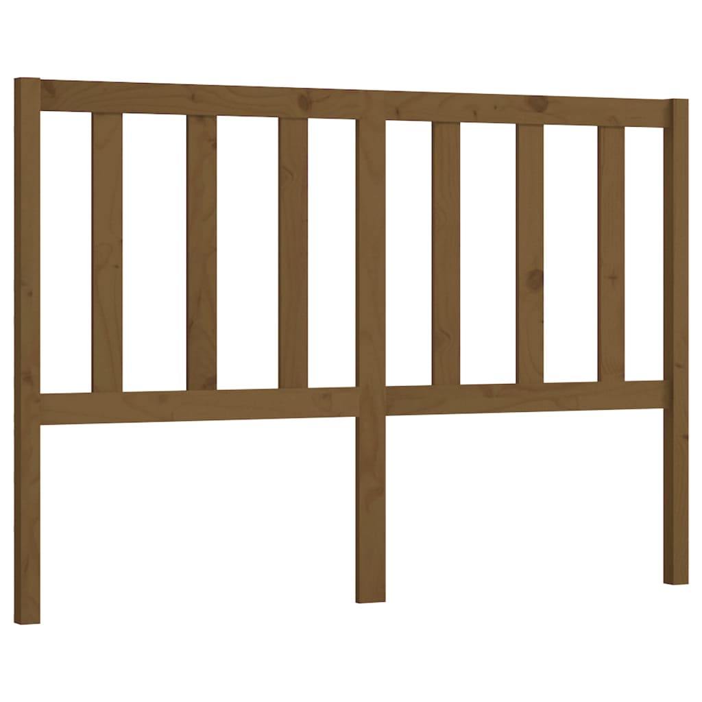 Uzglavlje za krevet boja meda 126 x 4 x 100 cm masivna borovina