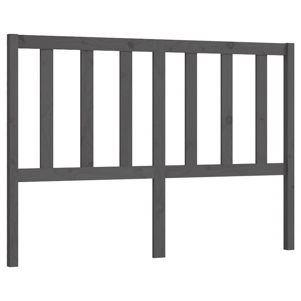 Uzglavlje za krevet sivo 141 x 4 x 100 cm od masivne borovine