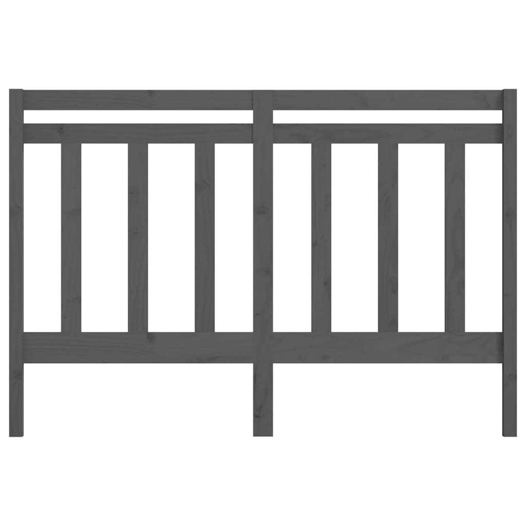 Uzglavlje za krevet sivo 146 x 4 x 100 cm od masivne borovine