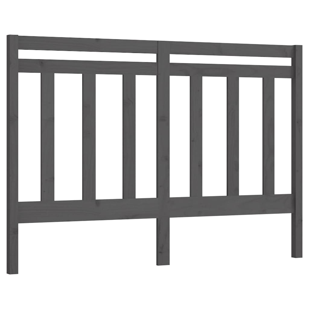 Uzglavlje za krevet sivo 166 x 4 x 100 cm od masivne borovine