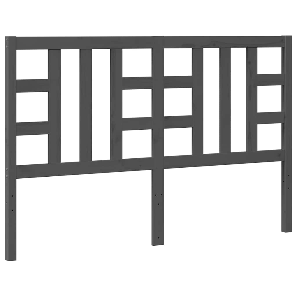 Uzglavlje za krevet sivo 166 x 4 x 100 cm od masivne borovine