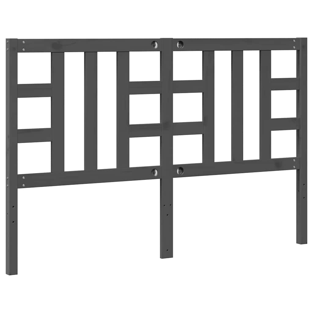 Uzglavlje za krevet sivo 166 x 4 x 100 cm od masivne borovine