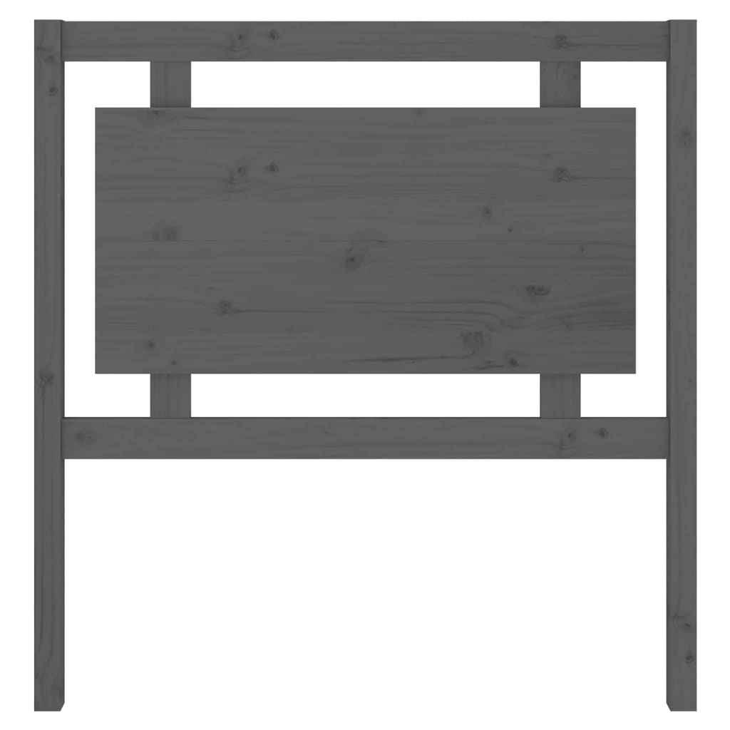 Uzglavlje za krevet sivo 95,5 x 4 x 100 cm od masivne borovine