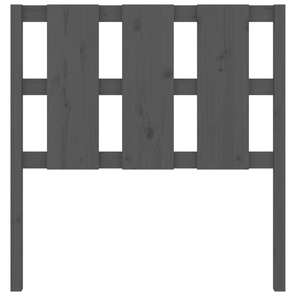 Uzglavlje za krevet sivo 95,5 x 4 x 100 cm od masivne borovine